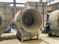RVS centrifugaal ventilatoren voor een banddroger in de champignonindustrie